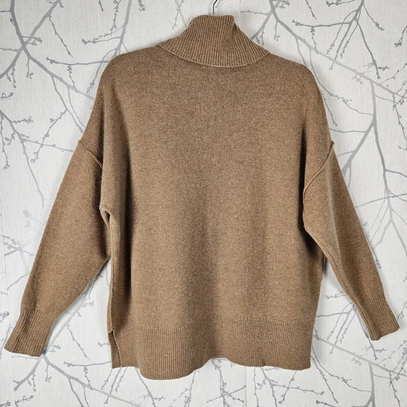 The Group Babaton Camel 100% Cashmere Caravan Turtleneck Sweater - Picture 4 of 7